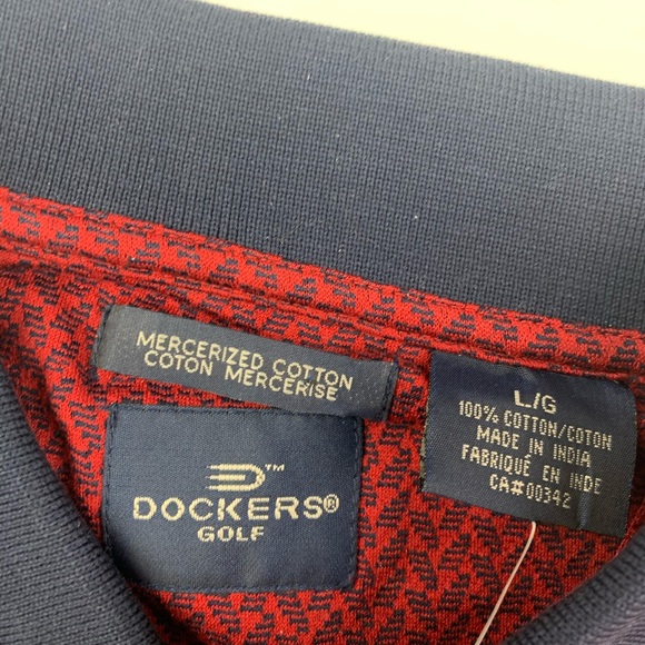 DOCKERS GOLF Mens Short Sleeve Golf Polo Size L - Picture 5 of 9